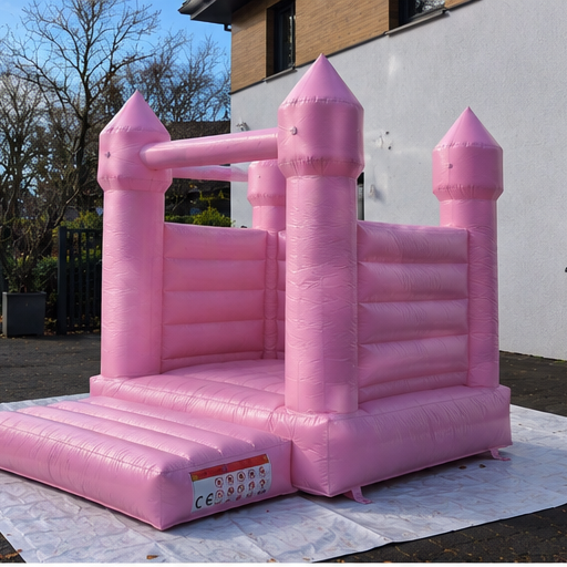Mini pastell Hüpfburg Schrägansicht